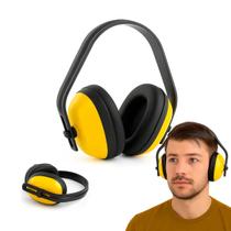 Protetor Auricular Abafador de Ruídos Tipo Concha Alta Redução, Arco Ajustável e Super Conforto