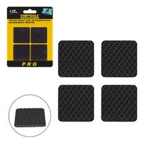 Protetor Autoadesivo Eva Quadrado Preto 4 Peças 4cm Protetor Autoadesivo Eva Quadrado Preto 4 Peças 4cm