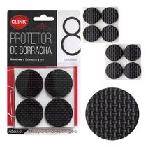 Protetor Autoadesivo Moveis Eva Redondo Preto 8 Peças 4cm