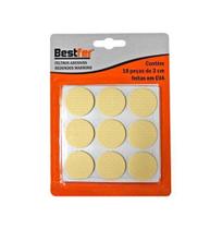 Protetor Autoadesivo para Moveis em Eva Redondo Creme 3cm de Diametro com 18 Unidades - Rio Chens
