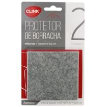 Protetor autoadesivo para moveis em feltro quadrado com 2 pecas 8,5cm na cartela - Clink