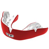Protetor bucal OPRO Instant, personalizado, vermelho, branco, adulto
