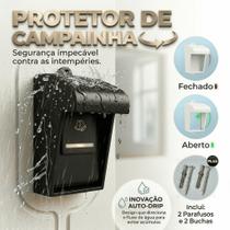 Protetor Campainha Sem Fio Interfone Externa Comercial Residencial Contra Sol Chuva Poeira Resistente Com Ou Sem Fundo
