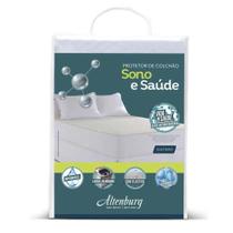 Protetor Capa de Colchão Casal Altenburg Impermeável Jacquard Sono e Saúde Branco Protetor Capa de Colchão Casal Altenburg Impermeável Jacquard Sono e Saúde Branco
