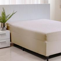 Protetor Capa De Colchão Impermeável Para Box Conjugado Casal Bege Protetor Capa De Colchão Impermeável Para Box Conjugado Casal Bege