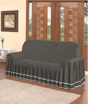 Protetor Capa De Sofá 2 Lugares Dália Microfibra Peletizada