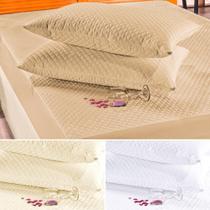 protetor capa de travesseiro 2 fronhas impermeáveis com ziper antiacaro sem barulho caqui