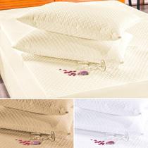 protetor capa de travesseiro 2 fronhas impermeáveis com ziper antiacaro sem barulho palha