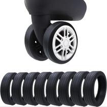 Protetor Capa Roda Silicone Kit 8 Peças Mala Cadeira Rodinha Redutor Ruído Viagem Universal
