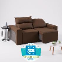Protetor Capa Sofá Retrátil e Reclinável 2 ou 3 lugares Veste Fácil Tamanho:2 LUGARES LISOCor:Marrom