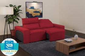 Protetor Capa Sofá Retrátil e Reclinável 2 ou 3 lugares Veste Fácil Tamanho:2 LUGARES LISOCor:Vermelho