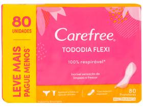 Protetor Carefree todo dia Flexi Sem fragrância 80 Unidades