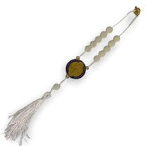 Protetor Carro São Bento 28 cm em Metal com Pompom Branco