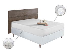 Protetor casal padrão impermeavel com elastico em toda volta branco - cecicasa Protetor casal padrão impermeavel com elastico em toda volta branco - cecicasa