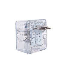 Protetor Clamper Energia 3 Tomadas 3P Protege Contra Surtos e Raios - DPS Bivolt - Transparente