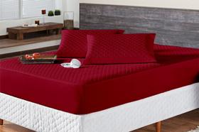 Protetor colchao king impermeavel matelado - vermelho