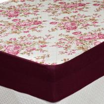 Protetor Colchão Queen Impermeável 1 Peça Bouquet Rose