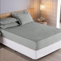 Protetor Colchão Queen Impermeável Antialérgico Capa Matelado Antiácaro Respirável Super Macio E Silencioso Branco Preto Cinza