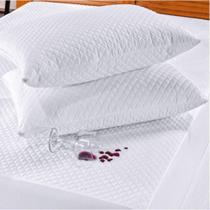 Protetor Colchão Solteiro + 1 Capa Travesseiro - Branca