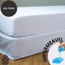 Protetor Colchão Solteiro Camesa Malha Impermeável 90X190X30