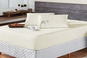 Protetor Colchao Solteiro Impermeavel Matelado Aquarela 01 Peça - Palha