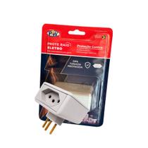 Protetor Contra Raio Surtos Picos Eletro com 2 Tomadas 127v 220v 10A Protetor Contra Raio Surtos Picos Eletro com 2 Tomadas 127v 220v 10A