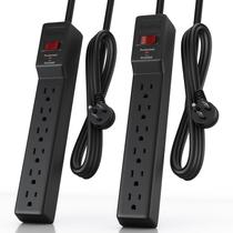 Protetor contra sobretensão Power Strip PLUGTUL de 6 tomadas de 4 pés com 980J