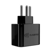 Protetor Contra Surtos Elétricos (DPS), 127/220V, 20 Amperes, 1 Tomada, 3 pinos, iCLAMPER Pocket LCF, 3P 20A, Preto - 28503 Protetor Contra Surtos Elétricos (DPS), 127/220V, 20 Amperes, 1 Tomada, 3 pinos, iCLAMPER Pocket LCF, 3P 20A, Preto - 28503