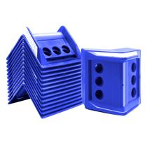 Protetor de alça plana, protetor de borda de canto, pacote com 24 unidades, azul