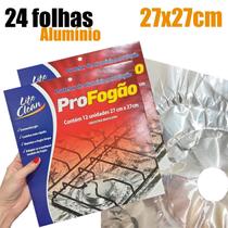 Protetor de alumínio para fogão, forra Fogão, Alumínio, Tradicional, Higiene 24 unid