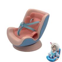 Protetor de assento de carro para boneca Labubu de 17 cm com acessórios azul rosa Protetor de assento de carro para boneca Labubu de 17 cm com acessórios azul rosa
