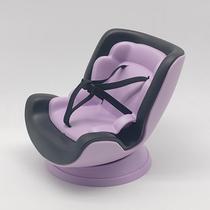 Protetor de assento de carro para boneca Labubu de 17 cm com acessórios roxos Protetor de assento de carro para boneca Labubu de 17 cm com acessórios roxos