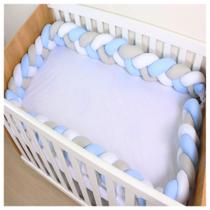 Protetor de Berço Trançado Lateral Bebê Menina Menino