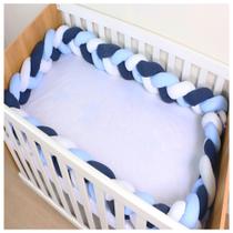 Protetor de Berço Trançado Lateral Bebê Menina Menino