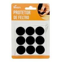 Protetor de Borracha Adesivo para Pés de Cadeiras e Móveis Cartela com 9 Peças
