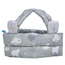 Protetor de Cabeça Chapéu Anticolisão Buba 360 Minimiza Impacto Macio Fecho tiras autocolantes e Faixa Ajustável Buba Cinza Neutro