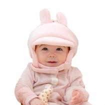 Protetor de Cabeça de Bebê AGUARD - Algodão Orgânico Bunny Rosa