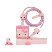 Protetor De Cabo De Dados PVC Cute Sanrio Hello Kitty Para Carregador De iPhone 20W Acessórios