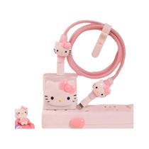 Protetor De Cabo De Dados PVC Cute Sanrio Hello Kitty Para Carregador De iPhone 20W Acessórios