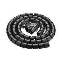 Protetor De Cabo Flexível Preto Organizador De Gestão De Fios Tubo De 2M Capa Para Cabos De