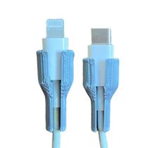 Protetor De Cabo Usb-C Para Lightning Iphone 11 12 Cinza