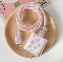 Protetor de Cabos / Carregador / Capa para proteger Cabos Rosa Com Coração- Appyre Protetor de Cabos / Carregador / Capa para proteger Cabos Rosa Com Coração- Appyre