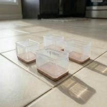 Protetor de cadeira anti ruido Pezinho Cadeira Mesa Silicone Lavável 4 Unidades Mesa