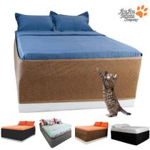 Protetor de Cama Box e Arranhador Para Gatos