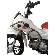 Protetor de Carenagem e Motor Moto Honda Pop 110 110i ano 2015 à 2019 2020 2021 2022 2023 Cromado - MT ACESSÓRIOS