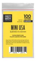 Protetor De Cartas Red Box Mini Usa 100 Und. 41 X 63mm