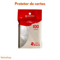 Protetor de Cartas Sleeve Central Shield 63 x 88mm Padrão Básico Transparente Pokémon Magic TCG Protetor de Cartas Sleeve Central Shield 63 x 88mm Padrão Básico Transparente Pokémon Magic TCG