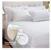 Protetor de Colchão Algodão Impermeável Casal Kacyumara