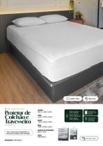 Protetor de Colchão Branco Casal 1,40x1,90x30cm Confortável, Hipoalergênico e Resistente