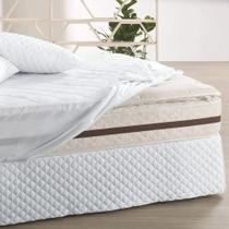 Protetor De Colchão Branco Microfibra Impermeável Cama Casal Protetor De Colchão Branco Microfibra Impermeável Cama Casal